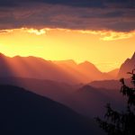 salzburg mountains before sunset