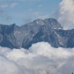 mountains and clouds