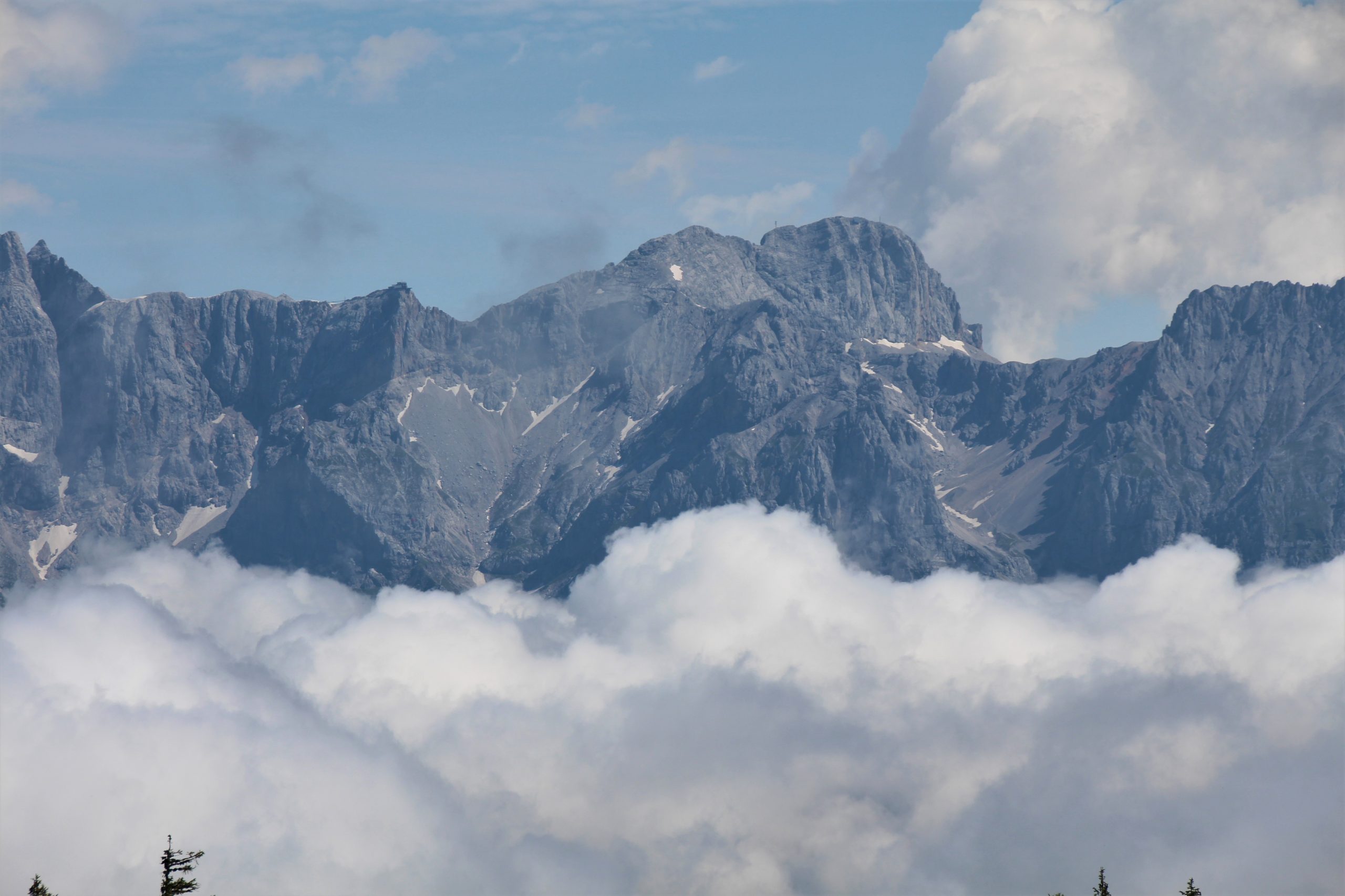 mountains and clouds